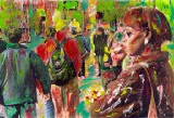 Woman Smoking, Central Square, Cambridge